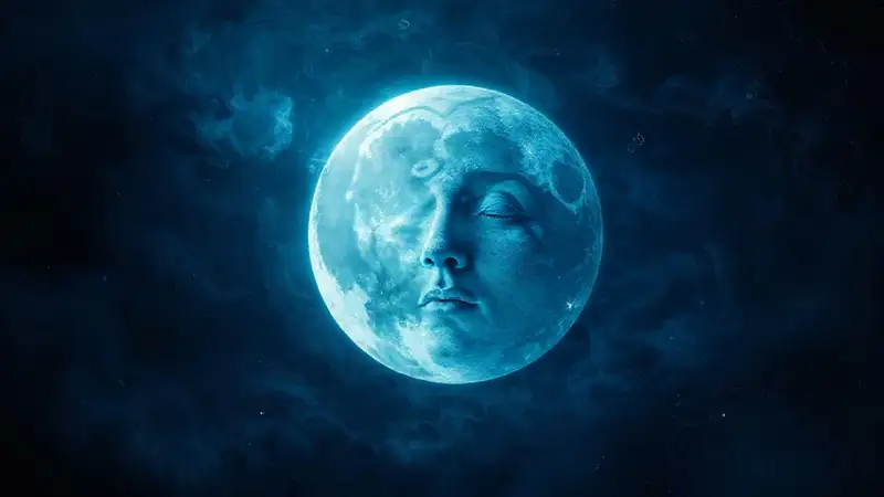 Luna llena, espacio místico y etéreo